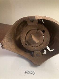 Old Vintage Chinese Export Iron Human Effigy Lighting Lantern Metal Rusty Patina
