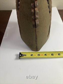 Old Vintage Chinese Export Iron Human Effigy Lighting Lantern Metal Rusty Patina