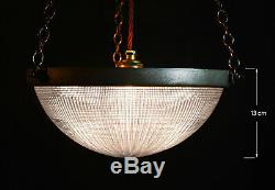 Original 1910 re-claimed vintage HOLOPHANE Industrial pendant light lantern