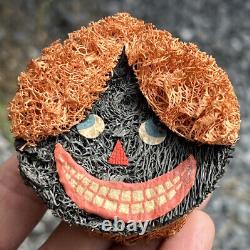 Original Antique Vintage Japanese Nippon Halloween Vintage Smiling Man with Moss