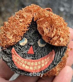 Original Antique Vintage Japanese Nippon Halloween Vintage Smiling Man with Moss