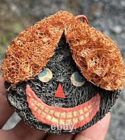 Original Antique Vintage Japanese Nippon Halloween Vintage Smiling Man with Moss