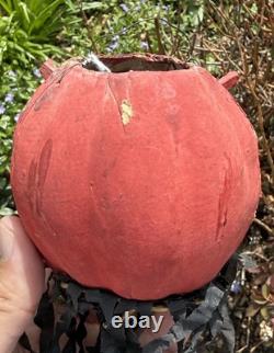 Original Halloween 3 Antique German Red Devil JOL Small Devil Lantern Streamer
