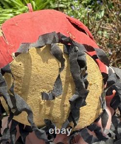 Original Halloween 3 Antique German Red Devil JOL Small Devil Lantern Streamer