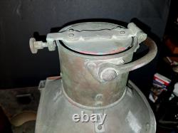 Original Large Bow Starboard Brass Copper Lantern 16 Ship Naval Vintage Lamp