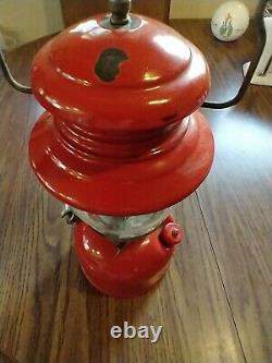 Original Vintage April 1960 (4/60) Red Coleman 200a Lantern 200 A with globe