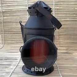 Original Vintage Railroad Lantern Antique Collectible Kerosene Oil Railway Lamp