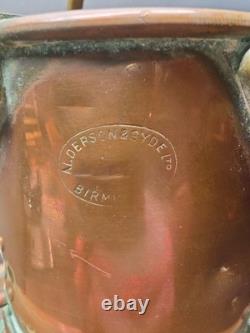 Original WW 2 Bow Starboard Brass Copper Lantern 16 Ship Naval Vintage 1944