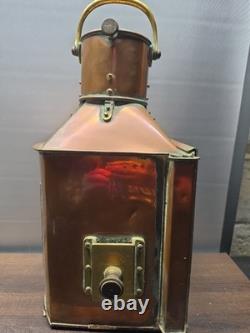 Original WW 2 Bow Starboard Brass Copper Lantern 16 Ship Naval Vintage 1944