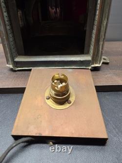 Original WW 2 Bow Starboard Brass Copper Lantern 16 Ship Naval Vintage 1944