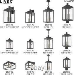 Outdoor Pendant Lantern Antique Brass Clear Glass Canopy 5 Diameter Bulb Not