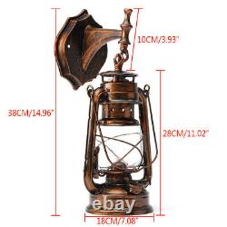 Outdoor Vintage Antique Rustic Lantern Lamp Retro Wall Sconce Light Fixture E27