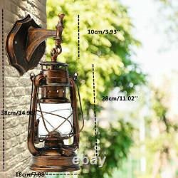 Outdoor Vintage Antique Rustic Lantern Lamp Retro Wall Sconce Light Fixture E27