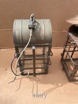 Outstanding Lot of (3) Vintage Traditional HANGING COPPER Lights Lanterns
