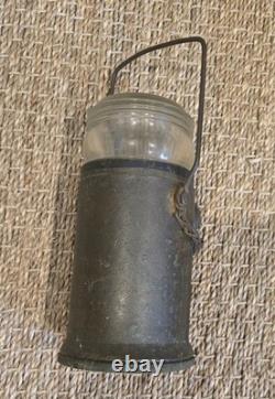 P. S. CO. Lantern Antique Brass Glass Heavy Patina Lamp Man Overboard Light