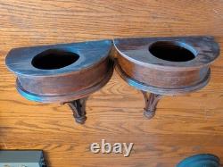 Pair Antique Rare Craftsman Wall Sconce Butler Style 174 Lantern Candle Holder