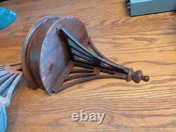 Pair Antique Rare Craftsman Wall Sconce Butler Style 174 Lantern Candle Holder