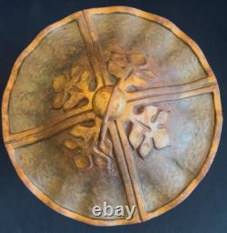 Pair Of Cast Iron Japanese Temple Lanterns With Gold Highlights