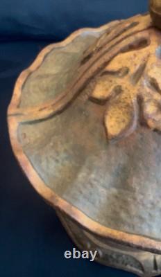 Pair Of Cast Iron Japanese Temple Lanterns With Gold Highlights