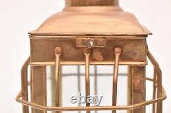 Pair of Brass Vintage Cargo Lanterns Ships Nautical Oil Lamp SET 2 Maritime 11