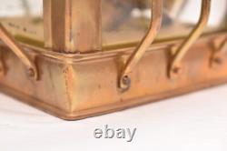 Pair of Brass Vintage Cargo Lanterns Ships Nautical Oil Lamp SET 2 Maritime 11