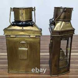 Pair of Vintage Brass Oil Lanterns by Eli Griffith & Sons