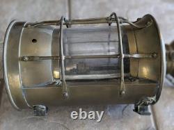Pair of Vintage Ship's Lantern Brass Pendant Lights (2x)