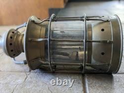 Pair of Vintage Ship's Lantern Brass Pendant Lights (2x)