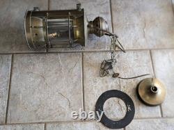 Pair of Vintage Ship's Lantern Brass Pendant Lights (2x)