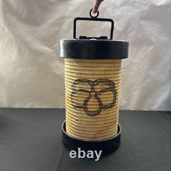 Paper Lantern Chochin Vintage Antique Japanese Modern, Paper, Metal, Wood