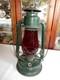 Paull's Leader Large No. 2 Font Lantern Vintage Antique with Red Globe
