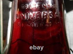 Paull's Leader Large No. 2 Font Lantern Vintage Antique with Red Globe