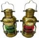 Pcs of 2 Brass Minor Oil Lamp Antique Nautical Ship Lantern Maritime Boat Light