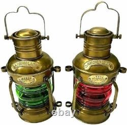 Pcs of 2 Brass Minor Oil Lamp Antique Nautical Ship Lantern Maritime Boat Light