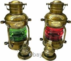 Pcs of 2 Brass Minor Oil Lamp Antique Nautical Ship Lantern Maritime Boat Light