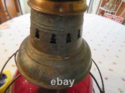 Perkins Marine Lantern Red #8 Globe Mast Antique Nautical Lantern