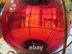 Perkins Marine Lantern Red #8 Globe Mast Antique Nautical Lantern