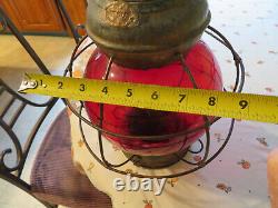 Perkins Marine Lantern Red #8 Globe Mast Antique Nautical Lantern