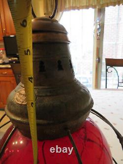 Perkins Marine Lantern Red #8 Globe Mast Antique Nautical Lantern