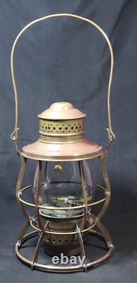 Perkins Perko Brass Lantern Clear Unmarked Globe