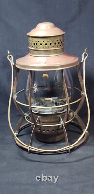 Perkins Perko Brass Lantern Clear Unmarked Globe