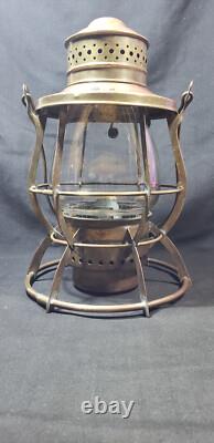 Perkins Perko Brass Lantern Clear Unmarked Globe