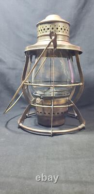 Perkins Perko Brass Lantern Clear Unmarked Globe