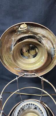 Perkins Perko Brass Lantern Clear Unmarked Globe