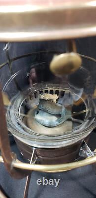 Perkins Perko Brass Lantern Clear Unmarked Globe