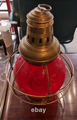 Perkins marine lantern Red 8 Globe Antique Lantern