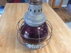 Perkins marine lantern Red 8 Globe Mast Antique Lantern