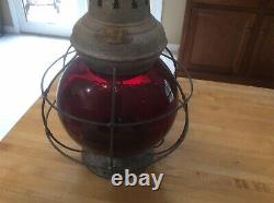 Perkins marine lantern Red 8 Globe Mast Antique Lantern