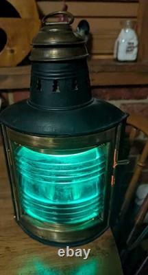 Perko Marine Navigational Light Green Vintage