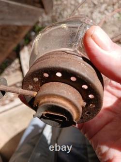 Perko Wonder Junior Ice Scater's Lantern Antique No Glass Cracks Surface Rust